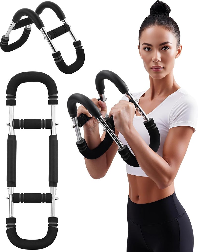 Fatio Twister Arm Exerciser, Adjustable Spring Workout Bar, Forearm Triceps Chest Inner Thigh Muscle Enhanced Exercise Strengthener, Upper Body Strength Builder Trainer, Home Fitness Equipment - Image 1